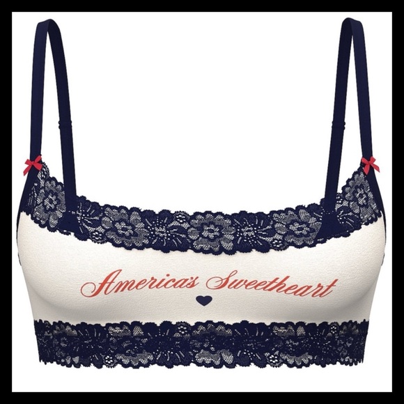 💕ⓅⒾⓃⓀ ⓋⓈ Cotton Lace-Trim Scoop Bralette NEW IN ORIGINAL PACKAGING💕 - Picture 1 of 6